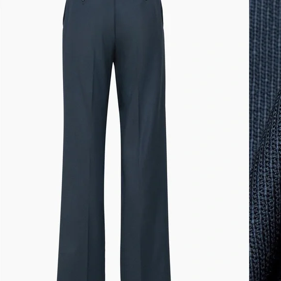 Aritzia Agency pants - BABATON blue/green Tailored Wide-Leg Trousers - Picture 6 of 12